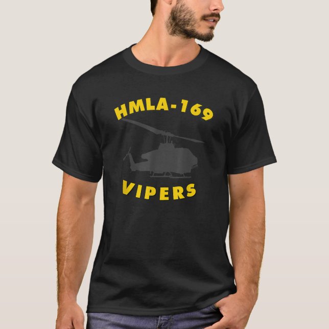 HMLA 169 Vipers Helicopter Attack Squadron AH 1W T-Shirt (Front)