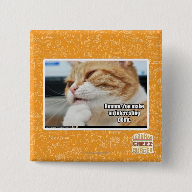 Hmmm. 15 Cm Square Badge (Front)