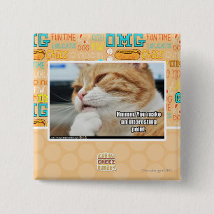 Hmmm. 15 Cm Square Badge