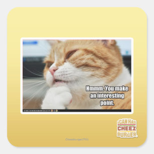 Hmmm. Square Sticker