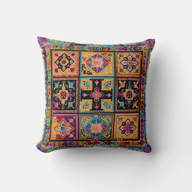 Hmong Brocade Pattern Cushion (Front)