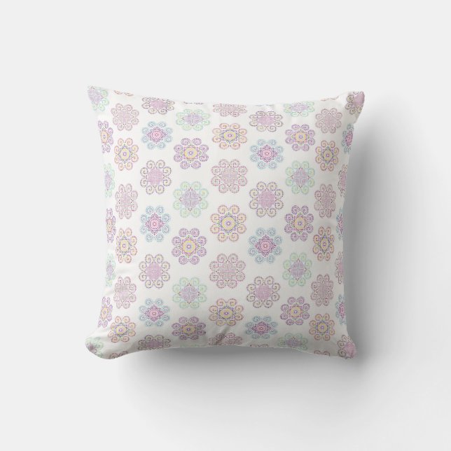 Hmong Inspired Bright Pattern - Pillow (Front)