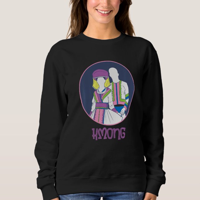Hmong Miao Girl Woman Heart Boy Man Couple Love Hm Sweatshirt (Front)