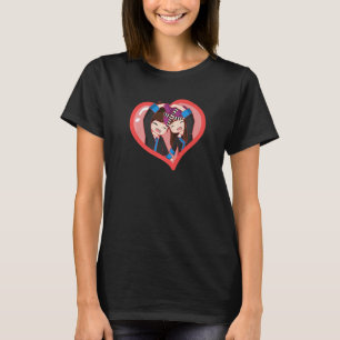 Hmong Miao Girl Woman Heart Boy Man Couple Love Hm T-Shirt