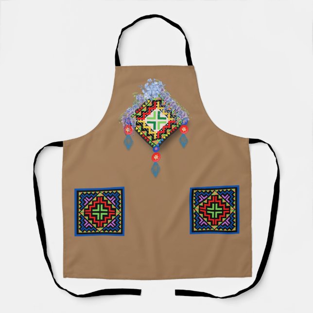 hmong paj ntaub design apron (Front)