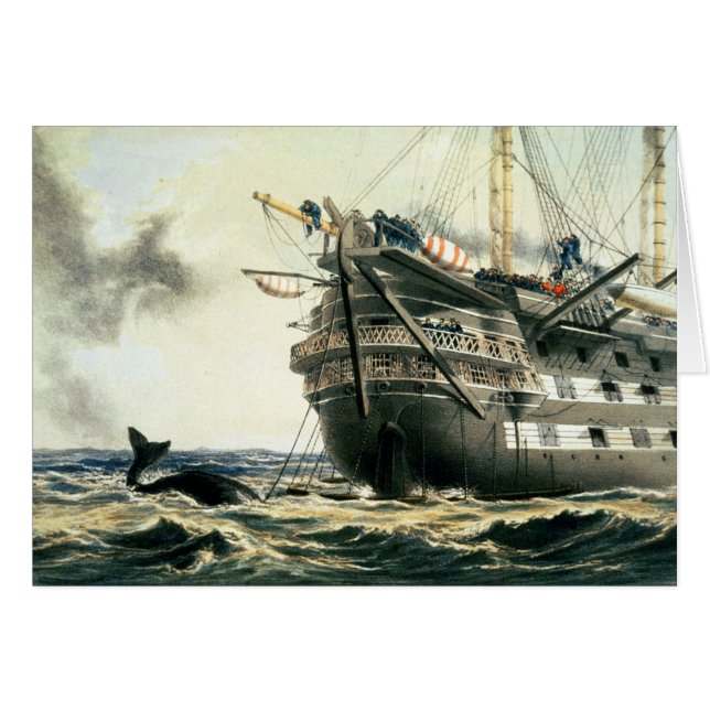 HMS Agamemnon laying the original Atlantic cable, (Front Horizontal)