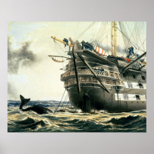 HMS Agamemnon laying the original Atlantic cable, Poster
