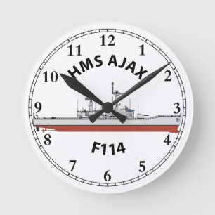 HMS AJAX - F114 LEANDER ORIG ROUND CLOCK