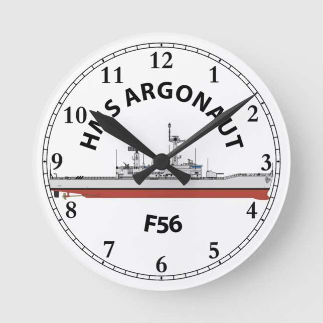 HMS ARGONAUT - F56 - LEANDER ORIG  ROUND CLOCK (Front)