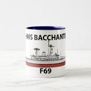 HMS Bacchante, orig config Two-Tone Coffee Mug
