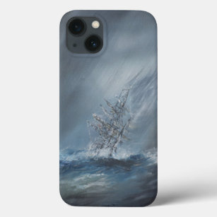 HMS Beagle in Storm off Cape Horn 24th December iPhone 13 Case