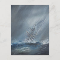 HMS Beagle in Storm off Cape Horn 24th December