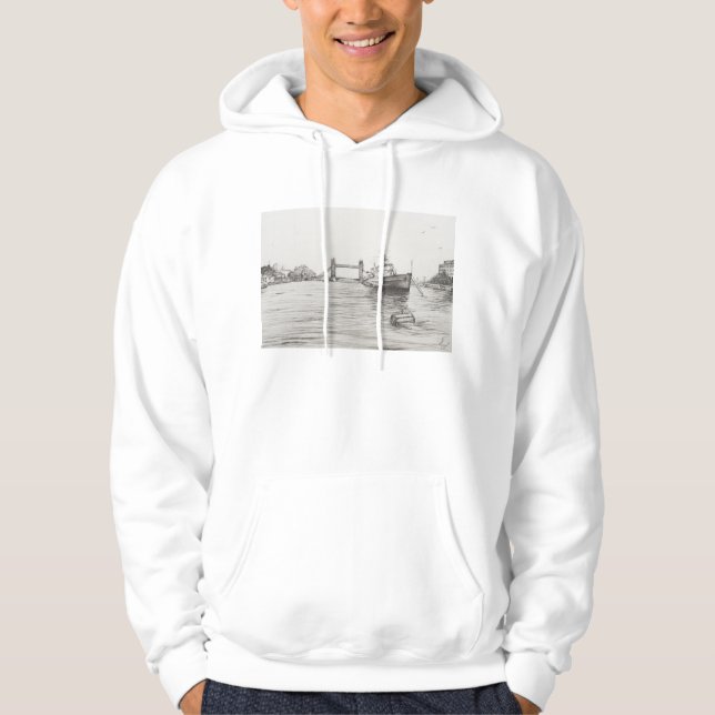 HMS Belfast on the river Thames London.2006 Hoodie (Front)
