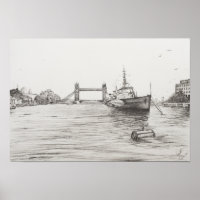 HMS Belfast on the river Thames London.2006