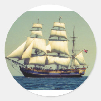 HMS Bounty Classic Round Sticker