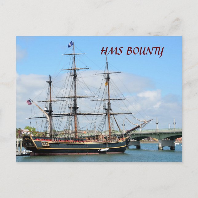 HMS BOUNTY POSTCARD (Front)