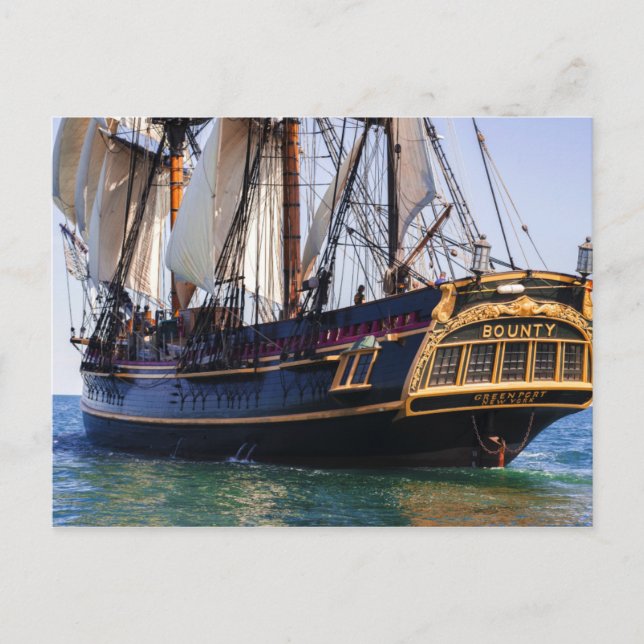 HMS Bounty Tall Ship Postcard (Front)