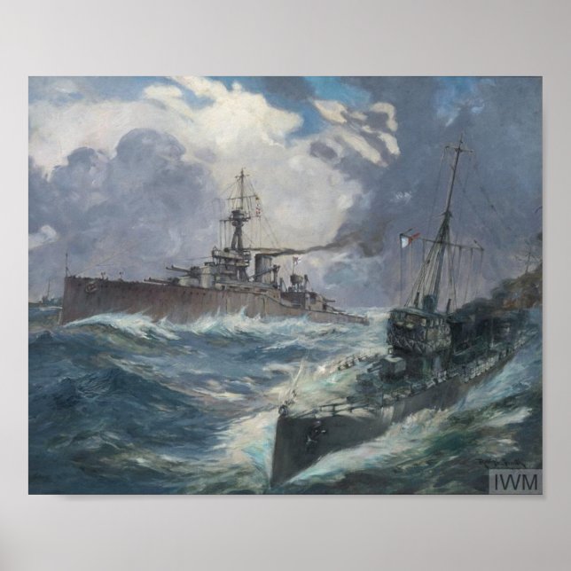 HMS Conqueror Painting Poster (Front)