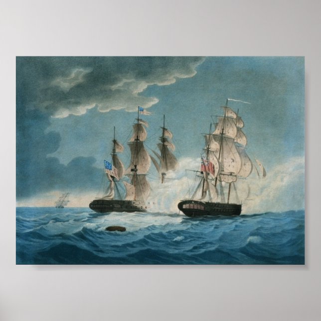 HMS Endymion vs USS President Poster (Front)