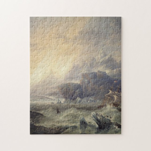 HMS Erebus Terror Antarctic John Wilson Carmichael Jigsaw Puzzle (Vertical)