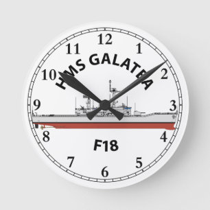 HMS GALATEA - F18 - LEANDER ORIG ROUND CLOCK