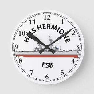 HMS HERMIONE - F58 - LEANDER ORIG ROUND CLOCK