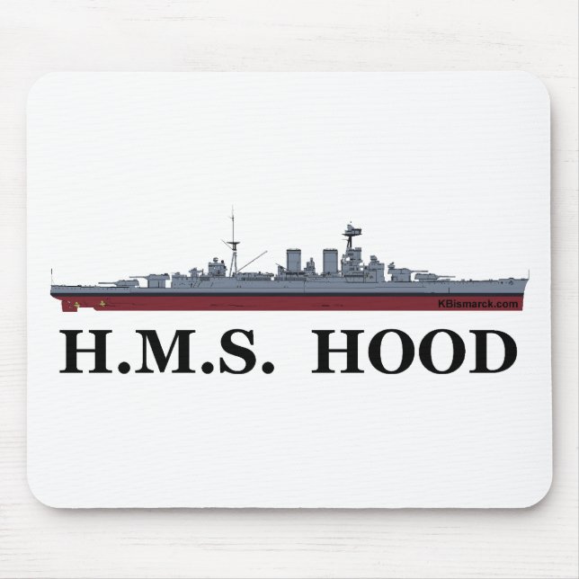 HMS Hood Mouse Pad (Front)