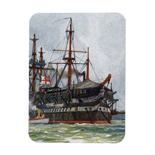 HMS Implacable a 74-gun third-rate ship Magnet (Vertical)