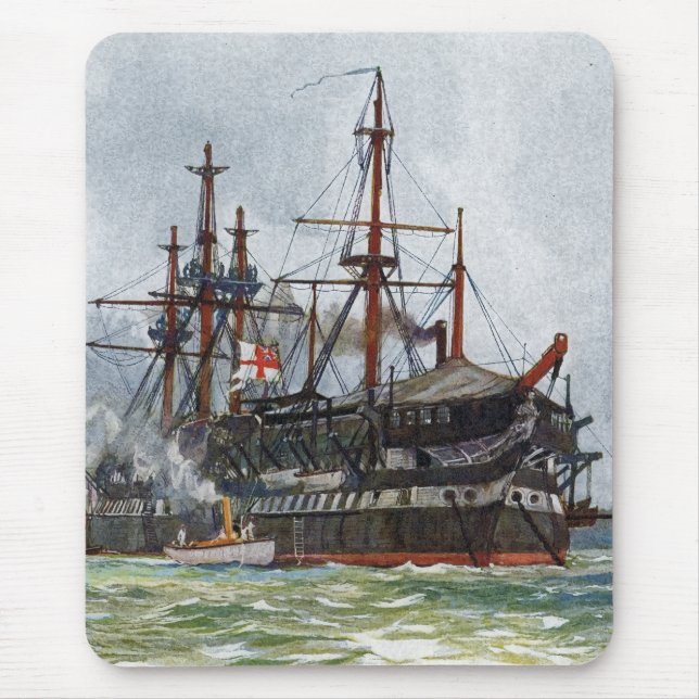 HMS Implacable a 74-gun third-rate ship Mouse Pad (Front)