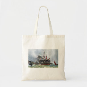 HMS Implacable a 74-gun third-rate ship Tote Bag