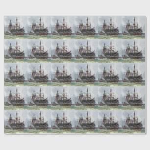 HMS Implacable a 74-gun third-rate ship Wrapping Paper