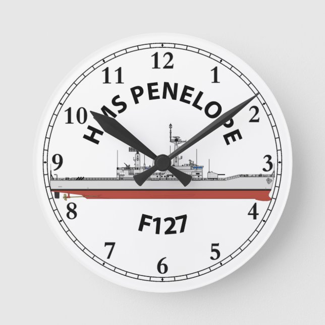 HMS PENELOPE - F127 - LEANDER ORIG ROUND CLOCK (Front)