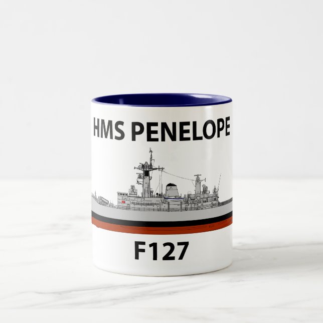 HMS Penelope, seacat Two-Tone Coffee Mug (Center)