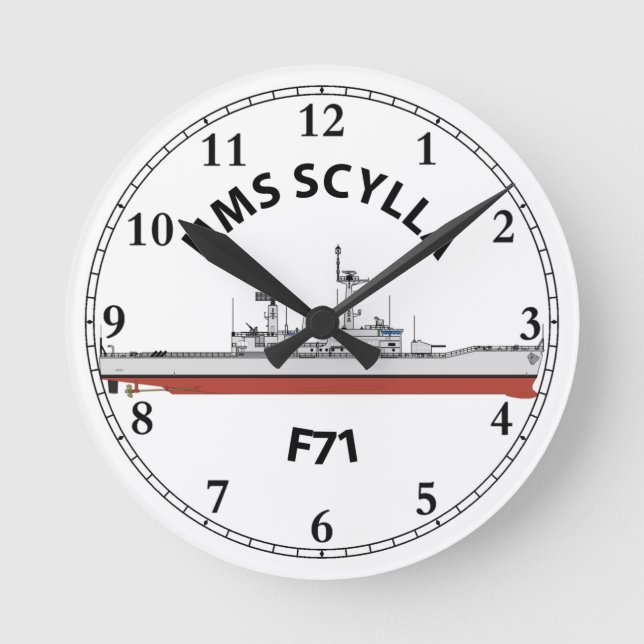 HMS SCYLLA - F71 - LEANDER ORIG  ROUND CLOCK (Front)