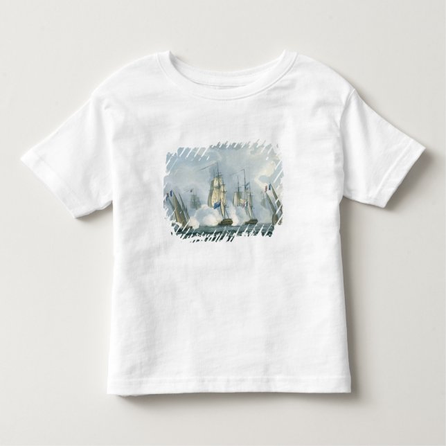 HMS Sirius, Captain Rowse engaging a French Squadr Toddler T-Shirt (Front)