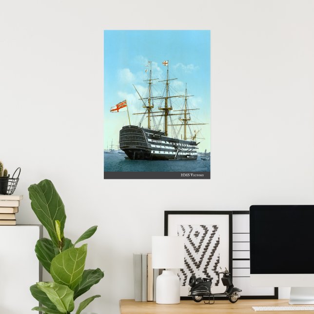 HMS Victory (c. 1890) Poster (Home Office)