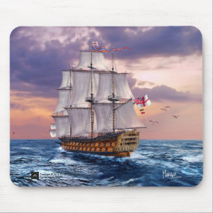 HMS Victory Flagship Painting Gift Mousepads