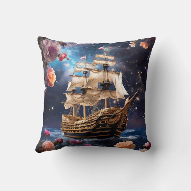 HMS Victory Lord Nelsons Ship Cushion (Back)
