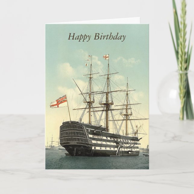 HMS Victory  Personalized Greetings Card (Front)