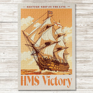 HMS Victory Poster Iconic British Ship of the Line Jigsaw Puzzle