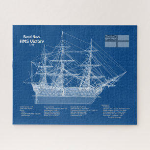 HMS Victory - Ship Blueprint Plans ABD Jigsaw Puzzle
