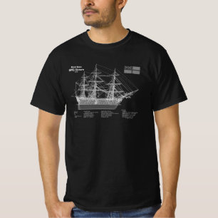 HMS Victory - Ship Blueprint Plans ABD T-Shirt