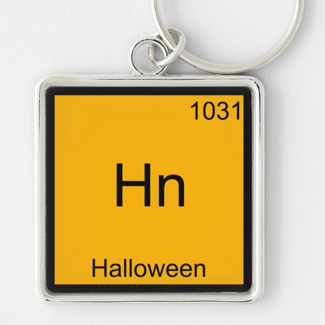 Hn - Halloween Funny Element Meme Chemistry Tee Key Ring (Front)