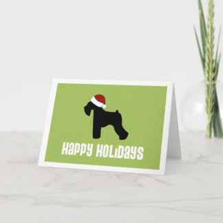 !hnauzer Santa Hat Holiday Card