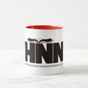 HNN White, Black and Red Trimmed Mug