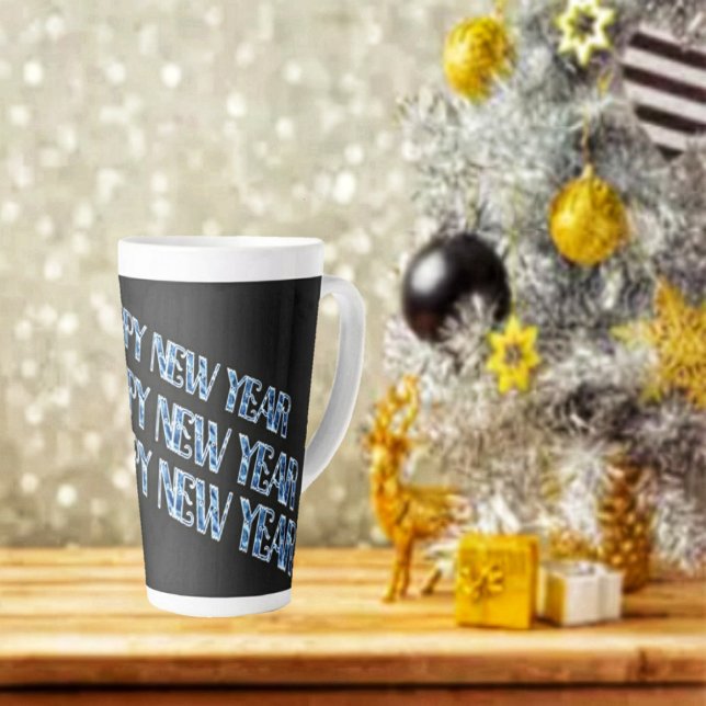 HNY Blue Diamond Latte Mug (Welcome in the New Year with this eye-catching latte mug!)