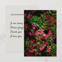 Hoʻoponopono prayer & botanical floral photo