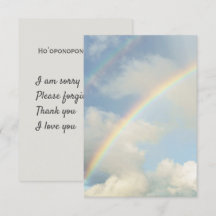 Hoʻoponopono prayer & rainbow photo