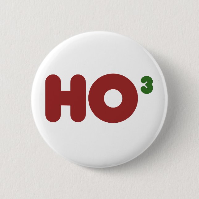 Ho 3 Nerdy funny christmas 6 Cm Round Badge (Front)