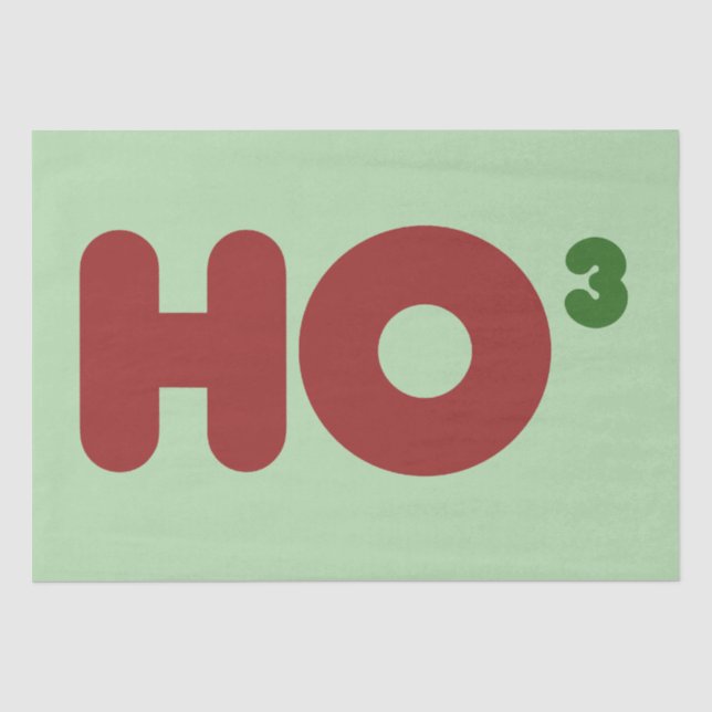 Ho 3 Nerdy funny christmas Tissue Paper (Front)